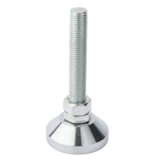 Levelling Mount M10 x 60 x 28 - 500kg  - Mounts - Leveling - Studded - Plated Zinc Plated Steel - MBA  (Pack of 1)