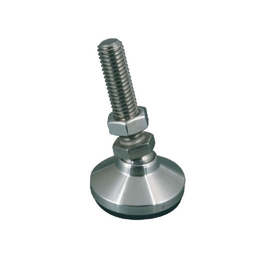 Levelling Mount    1/4-20 UNC x 25.4 x 31.8 - 670kg  - Stud Stainless 303-304 - 18-8 - A2 - MBA  (Pack of 1)