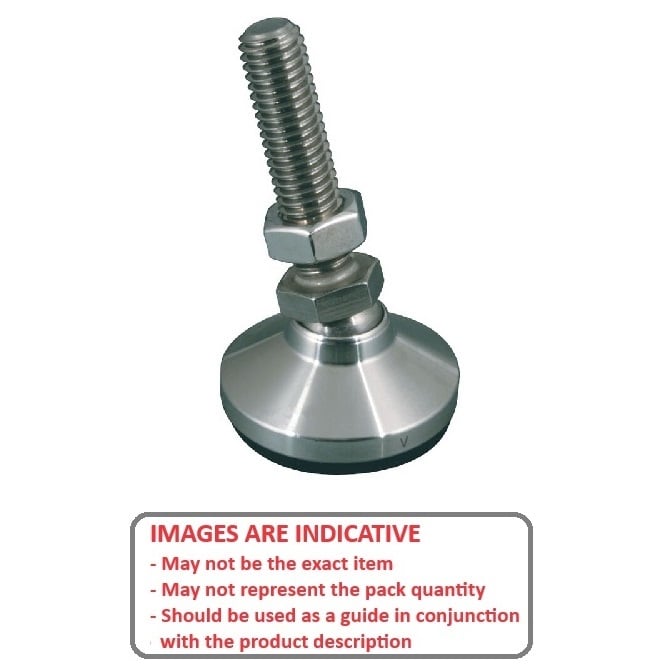 Levelling Mount    M24 x 102 x 108 - 9980kg  - Stud Stainless 303-304 - 18-8 - A2 - MBA  (Pack of 1)