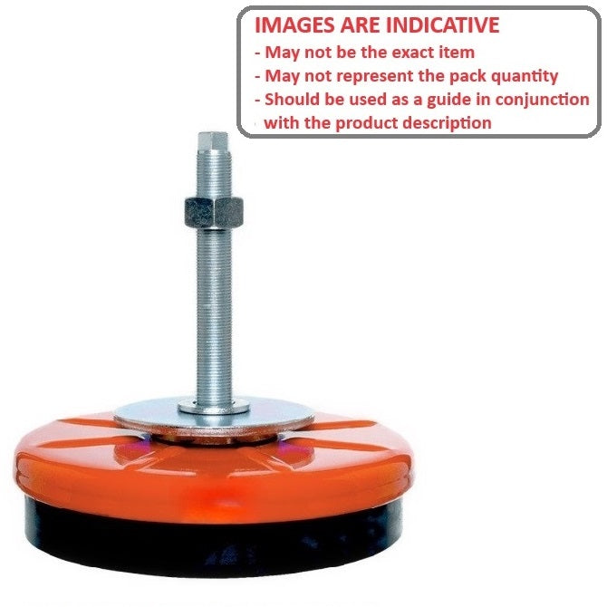 Machinery Mount 1995kg x 159 mm  - Industrial Rubber and Steel - Heavy Duty - MBA  (Pack of 1)