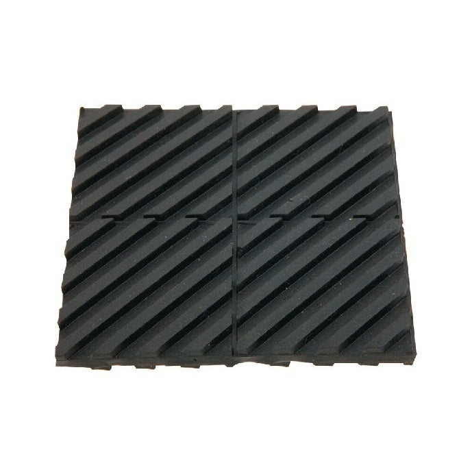 Mounting Pads  304.8 x 304.8 x 7.93 Light Duty  -  Neoprene Rubber - Ribbed Pattern - MBA  (Pack of 5)