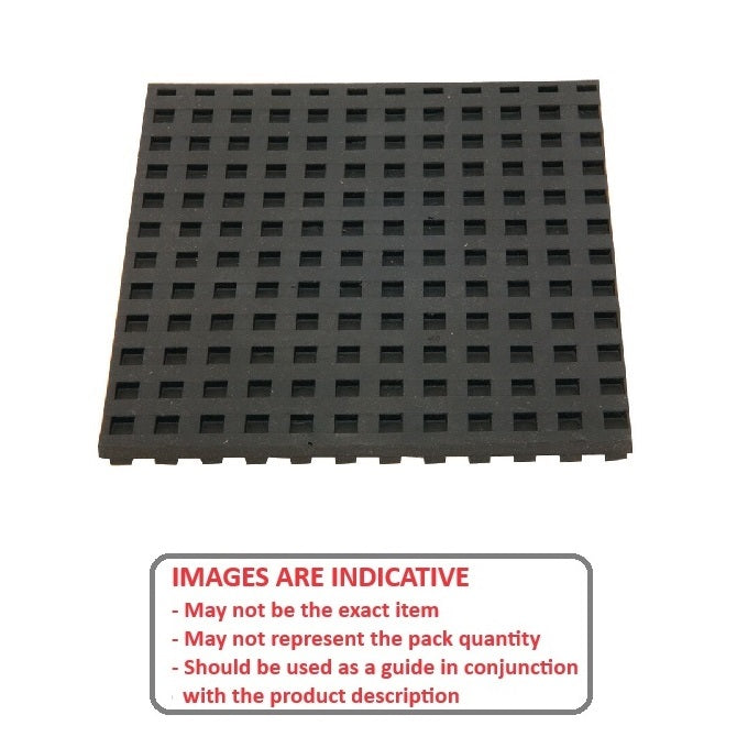 Mounting Pads  457.2 x 457.2 x12.7 Medium Duty  -  Neoprene Rubber - Waffle Pattern - MBA  (Pack of 1)