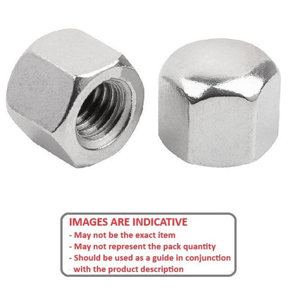 Cap Nut    M5 mm  -  Stainless 303-304 - 18-8 - A2 - MBA  (Pack of 10)