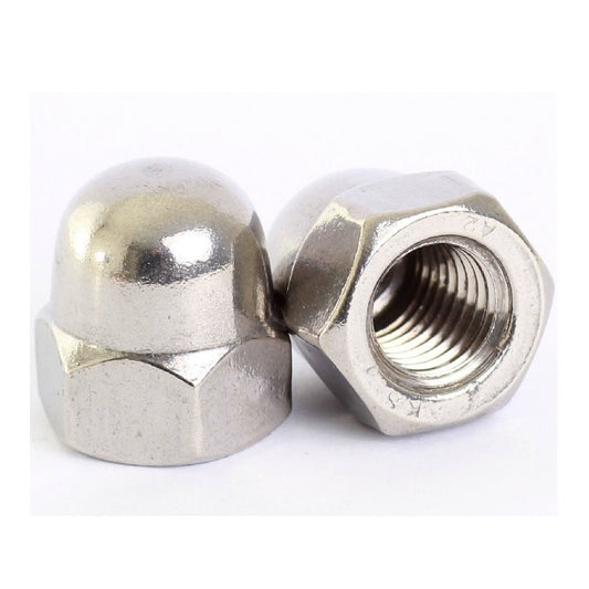 Dome Nut    M6 mm  -  Stainless 316 - A4 - MBA  (Pack of 100)