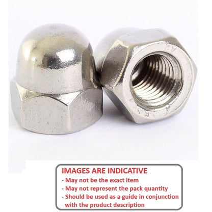 Dome Nut    M3 mm  -  Stainless 303-304 - 18-8 - A2 - MBA  (Pack of 20)