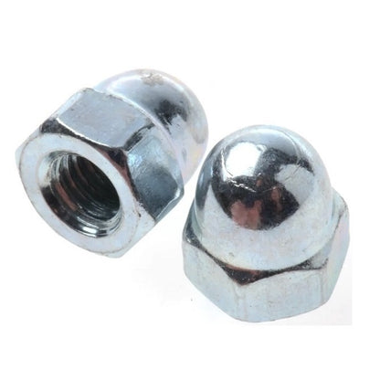 Dome Nut 10-24 UNC Steel Chrome Plated - MBA  (Pack of 50)