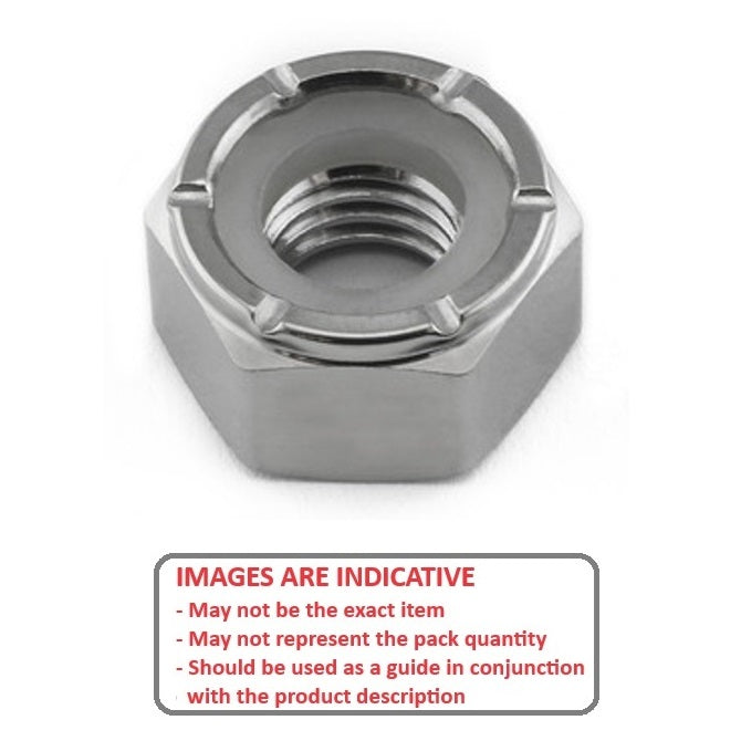 Hexagonal Nut 8-32 UNC  - Insert Aluminium - MBA  (Pack of 25)