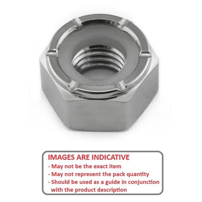 Hexagonal Nut 8-32 UNC  - Insert Aluminium - MBA  (Pack of 25)