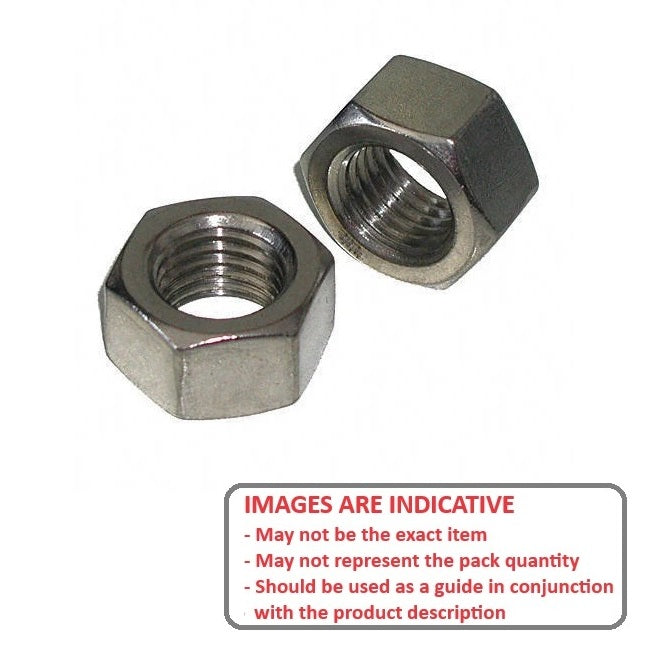 Hexagonal Nut    M4  -  High Tensile Steel - MBA  (Pack of 50)