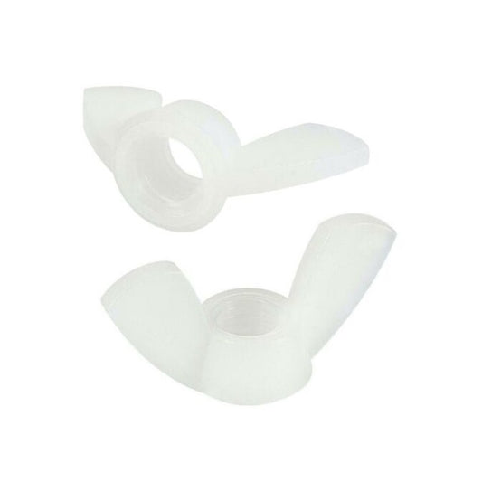 Wing Nut    M5  -  Natural Nylon 6-6 - MBA  (Pack of 10)