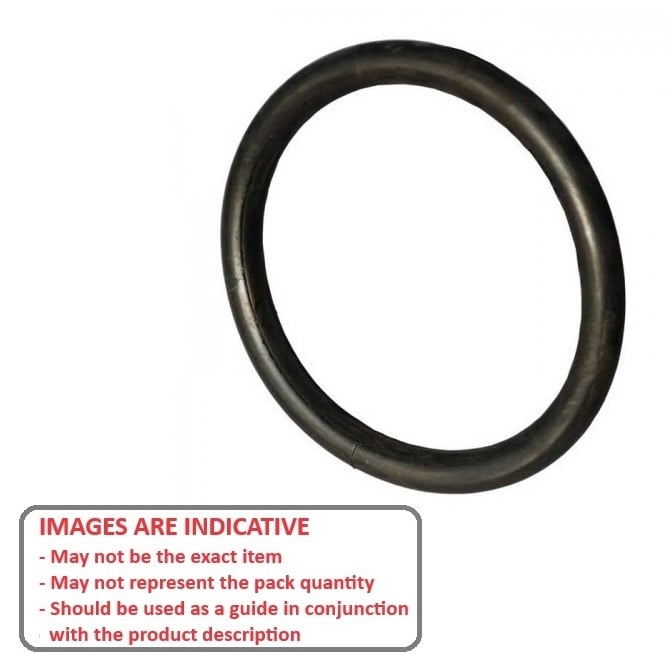 O-Ring  155 x 6 mm  - Standard Nitrile NBR Rubber - Black - Duro 70 - MBA  (Pack of 50)