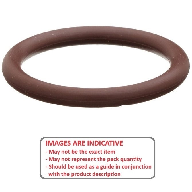 O-Ring  608.08 x 5.33 mm  - High Temperature Fluoroelastomer - Brown - Duro 75 - MBA  (Pack of 10)
