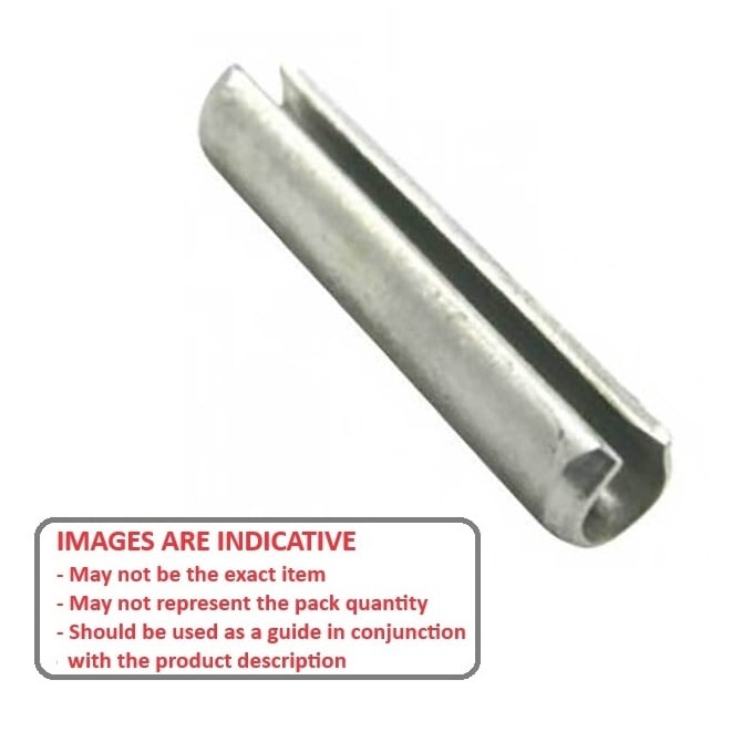 Roll Pin    1.59 x 22.2 mm  -  Carbon Spring Steel Zinc Plated - DIN1481 / ISO8752 - MBA  (Pack of 500)