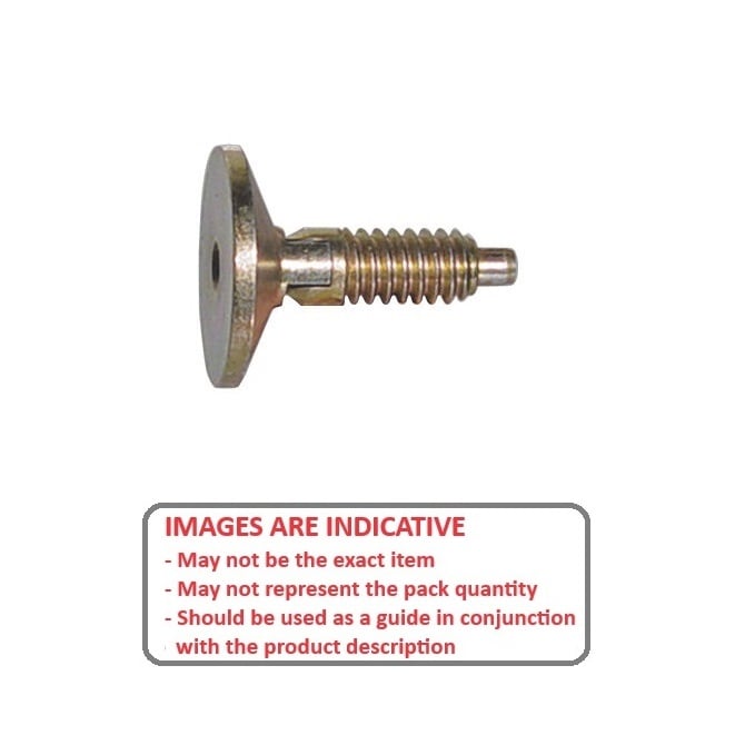 Spring Plunger    1/4-20 UNC x 10.2 mm  - Hex Drive Handle Locking with Thread Lock Steel - Spring - Threaded - MBA  (Pack of 1)