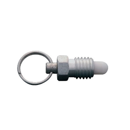 Spring Plunger    5/8-11 UNC x 25.4 mm  - Pull Ring Non Locking Stainless Body with Acetal - Spring - Threaded - MBA  (Pack of 125)