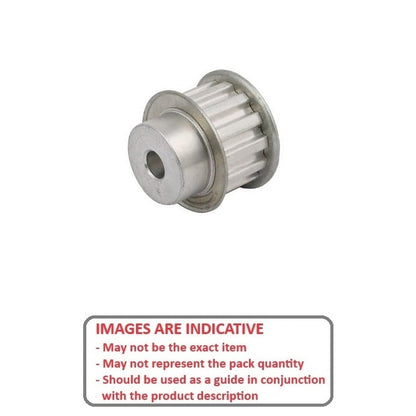 Timing Pulley   22 Tooth x 16 mm Wide Unfinished 12 mm Bore  -  Aluminium - Double Flanged - 10 mm AT10 Trapezoidal Pitch - MBA  (Pack of 1)