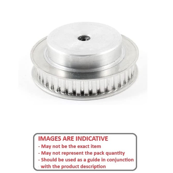 Timing Pulley   48 Tooth x 32 mm Wide Unfinished 16 mm Bore  -  Aluminium - Unflanged - 10 mm AT10 Trapezoidal Pitch - MBA  (Pack of 1)