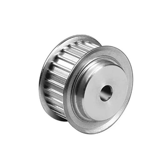 Timing Pulley   27 Tooth x 25 mm Wide Unfinished 12 mm Bore  -  Aluminium - Double Flanged - 10 mm AT10 Trapezoidal Pitch - MBA  (Pack of 1)