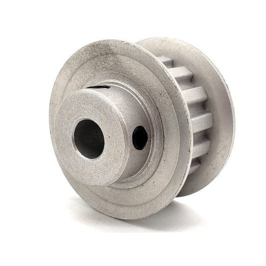 Timing Pulley   22 Tooth 9mm Wide - 12 mm Bore  - Keyed Aluminium - Double Flanged - 3 mm HTD Curvelinear Pitch - MBA  (Pack of 1)