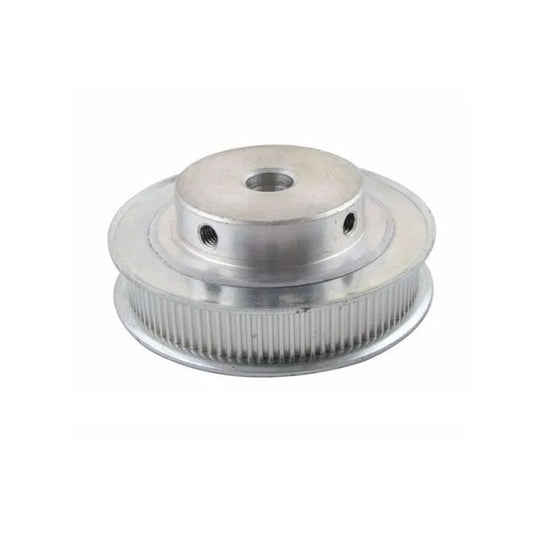 Timing Pulley   45 Tooth x 6 mm Wide - 6.35 mm Bore  -  Aluminium - Double Flanged - 3 mm GT Curvelinear Pitch - MBA  (Pack of 1)
