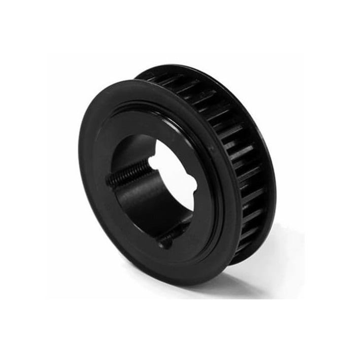 Timing Pulley   28 Tooth x 20 mm Wide - 1108 Taperlock Bore  -  Steel - Black Oxide - Double Flanged - 8 mm GT Curvelinear Pitch - MBA  (Pack of 1)