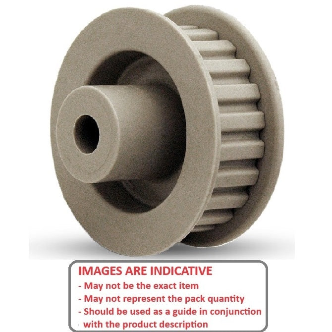 Timing Pulley   12 Tooth x 9 mm Wide Unfinished 4 mm Bore  -  Plastic - Double Flanged - 5 mm HTD Curvelinear Pitch - MBA  (Pack of 4)