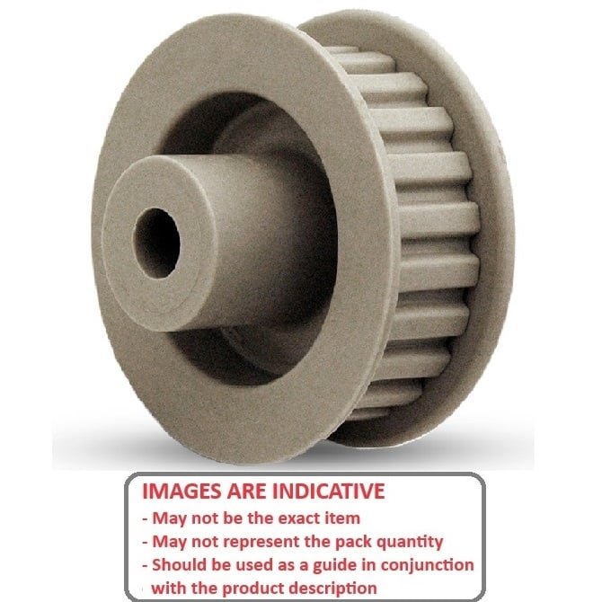 Timing Pulley   40 Tooth x 9 Wide x 6 mm Bore  -  Plastic - Double Flanged - 3 mm GT Curvelinear Pitch - MBA  (Pack of 1)