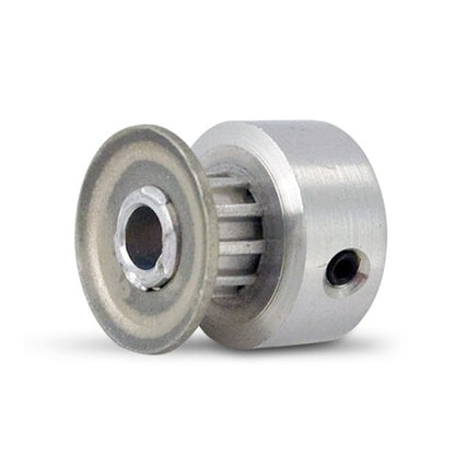 Timing Pulley   12 Tooth x 3.20 Wide - 3 mm Bore  -  Aluminium - Flanged with Raised Hub - 2.032 mm (0.08 Inch) MXL Trapezoidal Pitch - MBA  (Pack of 1)