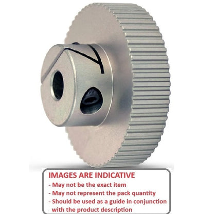 Timing Pulley   50 Tooth x 9 mm Wide - 7.938 mm Bore  -  Aluminium - EZ-Lock Unflanged - 3 mm GT Curvelinear Pitch - MBA  (Pack of 1)