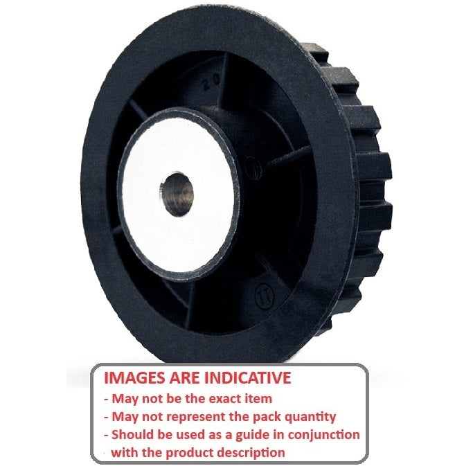 Timing Pulley   40 Tooth x 9 mm Wide Unfinished 8 mm Bore  -  Plastic - Single Flange - 5 mm HTD Curvelinear Pitch - MBA  (Pack of 2)