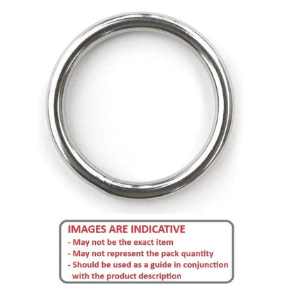 Round Ring   25.4 x 4.37 mm  - Rings - Round - Nickel Plated Nickel Plated - MBA  (Pack of 5)