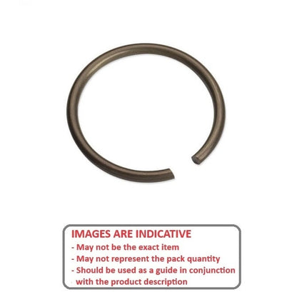 External Wire Ring    6 x 0.8 mm  - Round Wire Spring Steel - 6.00 Shaft - MBA  (Pack of 5)