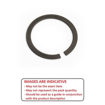 Snap Ring    6.35 x 0.64 mm  - External Spring Steel - Square Section Closed Gap - 6.35 Shaft - MBA  (Pack of 100)