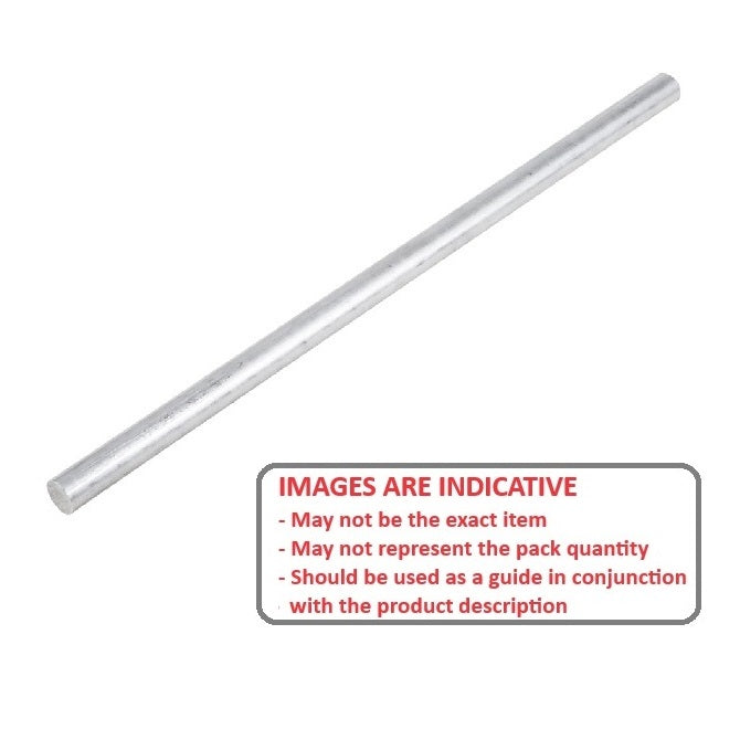 Round Rod    0.79 x 304.8 mm Aluminium 6061-T6 - MBA  (1 Pack of 3 Per Card)