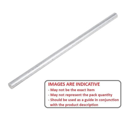 Round Rod    2.38 and 3.18mm - 2 of each  - Assortment Aluminium 6061-T6 - Soft Metal Pack - MBA  (1 Pack of 4 Per Card)