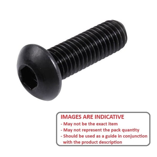 Screw 10-32 UNF x 19.1 mm Alloy Steel - Button Socket - MBA  (Pack of 20)