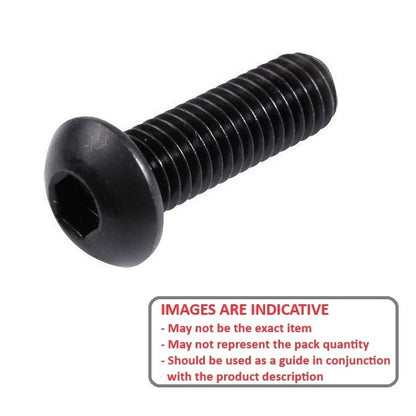 Screw 0-80 UNF x 6.4 mm Alloy Steel - Button Socket - MBA  (Pack of 5)