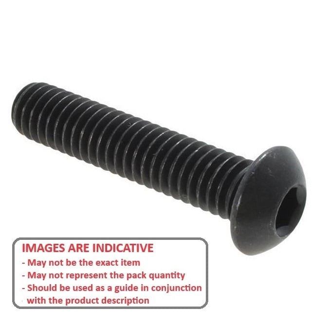 Screw 10-24 UNC x 44.5 mm Alloy Steel - Button Socket - MBA  (Pack of 50)