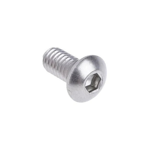 Screw    M6 x 12 mm  -  Stainless 316 - A4 - Button Socket - MBA  (Pack of 100)