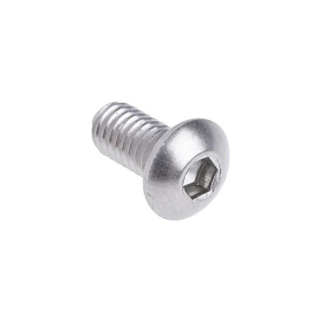 Screw 0-80 UNF x 3.2 mm 304 Stainless - Button Socket - MBA  (Pack of 50)