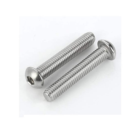 Screw    M8 x 50 mm  -  304 Stainless - Button Socket - MBA  (Pack of 50)