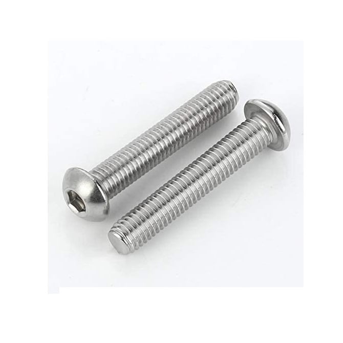 Screw    M12 x 70 mm  -  304 Stainless - Button Socket - MBA  (Pack of 1)