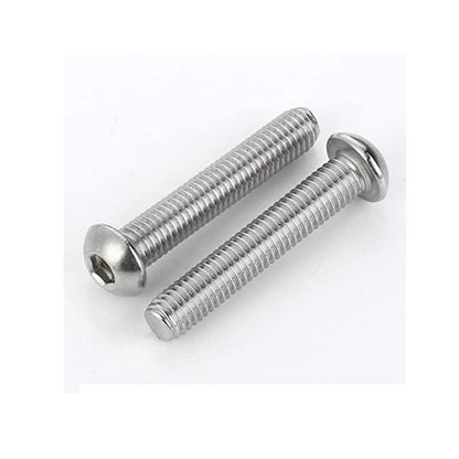 Screw    M5 x 50 mm  -  Stainless 316 - A4 - Button Socket - MBA  (Pack of 50)