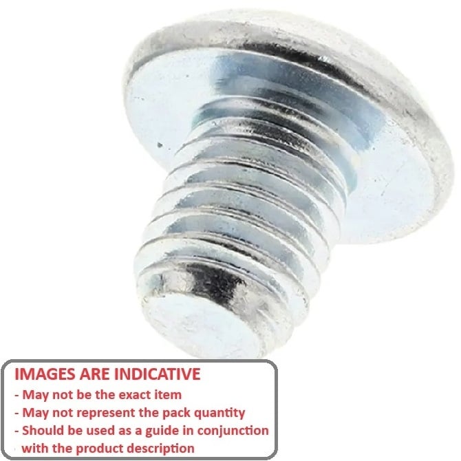 Screw 3/8-16 UNC x 19.1 mm Zinc Plated Steel - Button Socket - MBA  (Pack of 5)