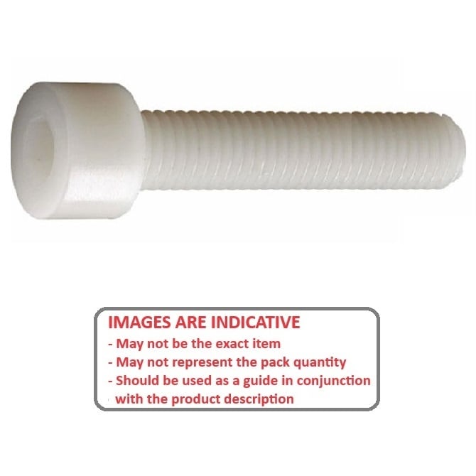 Screw 10-24 UNC x 38.1 mm Nylon - Cap Socket - MBA  (Pack of 6)