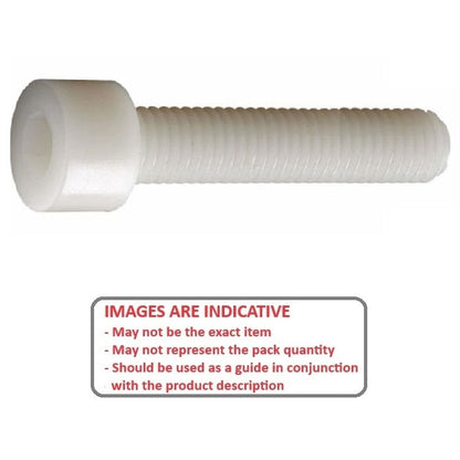 Screw 10-24 UNC x 38.1 mm Nylon - Cap Socket - MBA  (Pack of 6)