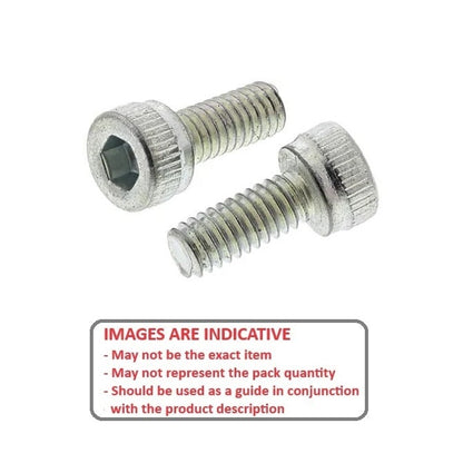 Screw    M5 x 8 mm  -  Zinc Plated Steel - Cap Socket - MBA  (Pack of 100)