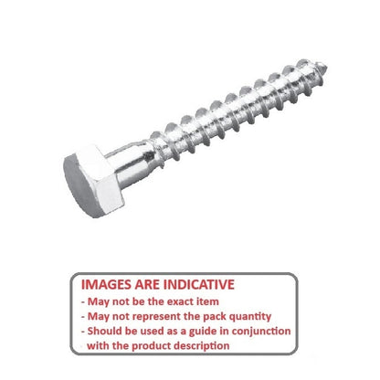 Screw M12 x 200 mm 316 Stainless - Coach - 200 - MBA  (Pack of 20)