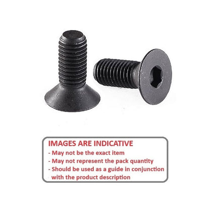 Screw    M12 x 20 mm  -  High Tensile Steel Black Oxide - Countersunk Socket - MBA  (Pack of 50)