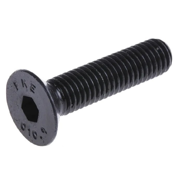 Screw 1/4-20 UNC x 19.1 mm High Tensile Steel Black Oxide - Countersunk Socket - MBA  (Pack of 100)